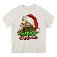 Cream Merry Christmas Heavy Core Tee - RanaPortraitStore