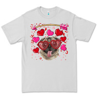 Dove Grey valentine's day  pug Premium Tee - RanaPortraitStore