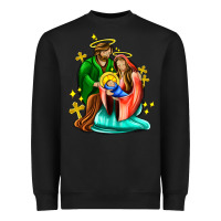 Oh Holy Night  With Cross Ado Heavyweight Sweatshirt | Teevron