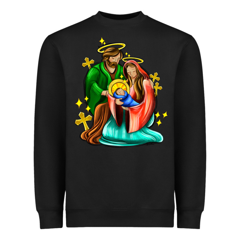 Oh Holy Night  With Cross Ado Heavyweight Sweatshirt by AdoDesignShop | Teevron