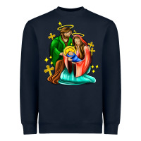 Navy oh holy night  with cross ado Heavyweight Sweatshirt - AdoDesignShop