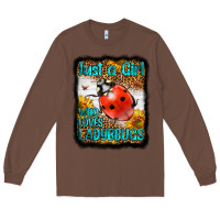 Chestnut Western Just A Girl Who Loves Ladybug Long Sleeve Tee - LillyAllenDesigns