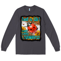 Smoke Western Just A Girl Who Loves Ladybug Long Sleeve Tee - LillyAllenDesigns