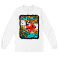 White Western Just A Girl Who Loves Ladybug Long Sleeve Tee - LillyAllenDesigns