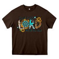 Chocolate Brown trust in the lord with all your heart Heavy Core Tee - Zillion Design Studio
