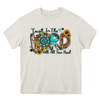 Cream trust in the lord with all your heart Heavy Core Tee - Zillion Design Studio
