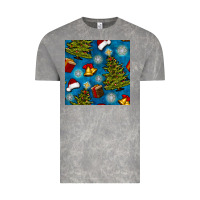 Cloud Rock christmas trees and bells seamless pattern Vintage Tee - BundleAndBundleShop