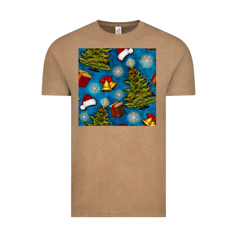 Christmas Trees And Bells Seamless Pattern Vintage Tee by BundleAndBundleShop | Teevron