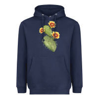 Navy Opuntia Phaeacantha Cactus Heavyweight Hoodie - LillyAllenDesigns