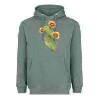 Sage Opuntia Phaeacantha Cactus Heavyweight Hoodie - LillyAllenDesigns