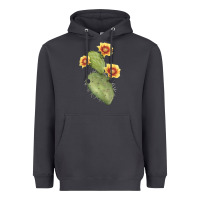 Smoke Opuntia Phaeacantha Cactus Heavyweight Hoodie - LillyAllenDesigns