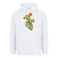 White Opuntia Phaeacantha Cactus Heavyweight Hoodie - LillyAllenDesigns