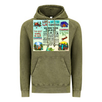 Vintage Olive life is better by the campfire Vintage Hoodie - JahusDesignShop