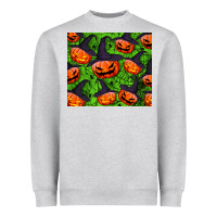 Heather Grey halloween pumpkin tumbler Heavyweight Sweatshirt - BundleAndBundleShop