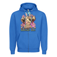 True Royal Easter Day Cow Zipper Hoodie - NancyCooperArtShop