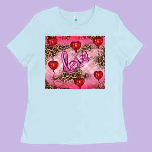 Valentines Day Love Ladies Tee Designed By Ranaportraitstore