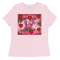 Bubblegum Pink valentines day love Ladies Tee - RanaPortraitStore