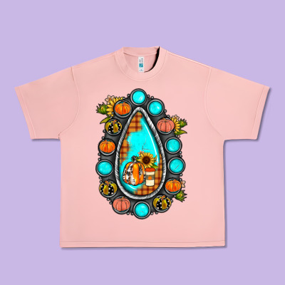 Gemstone Pumpkin Fall Urban Heavy Tee Designed By Jahusdesignshop