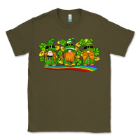 Army Green st patricks day gnomes shamrock gold rainbow Classic Tee - Artiststas