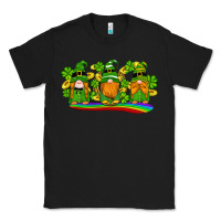 Black st patricks day gnomes shamrock gold rainbow Classic Tee - Artiststas