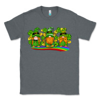 Charcoal Heather st patricks day gnomes shamrock gold rainbow Classic Tee - Artiststas