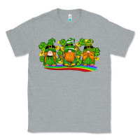 Heather Grey st patricks day gnomes shamrock gold rainbow Classic Tee - Artiststas