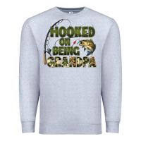 Heather Grey fish lures hooked on being grandpa Premium Sweatshirt - Artiststas
