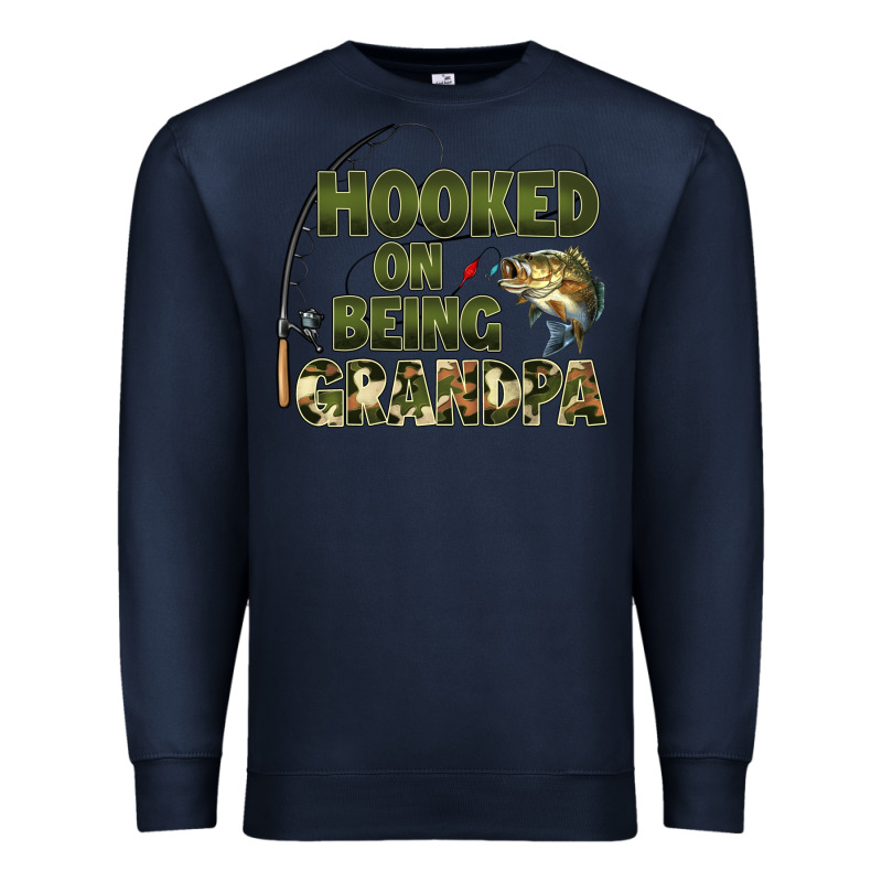 Fish Lures Hooked On Being Grandpa Premium Sweatshirt by Artiststas | Teevron