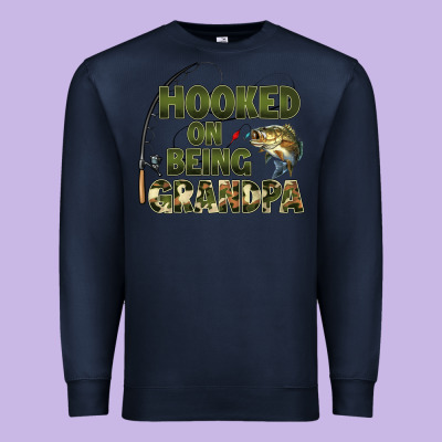 Fish Lures Hooked On Being Grandpa Premium Sweatshirt Designed By Artiststas