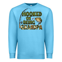 Ocean Blue fish lures hooked on being grandpa Premium Sweatshirt - Artiststas