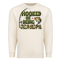 Sandshell fish lures hooked on being grandpa Premium Sweatshirt - Artiststas