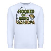 White fish lures hooked on being grandpa Premium Sweatshirt - Artiststas