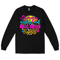 Black summer nights and race track lights Long Sleeve Tee - JahusDesignShop