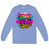 Colony Blue summer nights and race track lights Long Sleeve Tee - JahusDesignShop