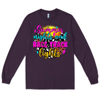 Plum summer nights and race track lights Long Sleeve Tee - JahusDesignShop