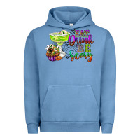 Pigment Pebble Blue eat drink and be scary Urban Hoodie - CowGirlArtShop