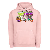 Pigment Salmon eat drink and be scary Urban Hoodie - CowGirlArtShop