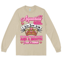 Mushroom As a Aquarius Girl I was Born with My Heart on my Sleeve and a mouth Long Sleeve Tee - Jasminsmagicworld