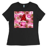 Black valentines day gnomes Ladies Tee - RanaPortraitStore
