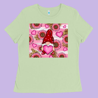 Ladies Tee valentines day gnomes
