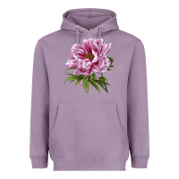 Lavender Peony Flower Illustrations Heavyweight Hoodie - LillyAllenDesigns