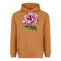 Meerkat Peony Flower Illustrations Heavyweight Hoodie - LillyAllenDesigns