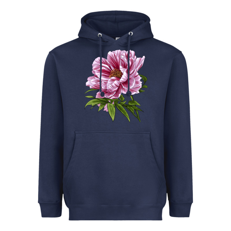 Peony Flower Illustrations Heavyweight Hoodie by LillyAllenDesigns | Teevron