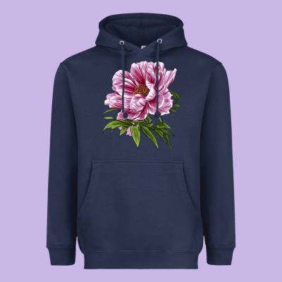 Peony Flower Illustrations Heavyweight Hoodie Designed By Lillyallendesigns