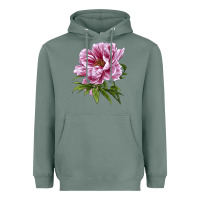 Sage Peony Flower Illustrations Heavyweight Hoodie - LillyAllenDesigns