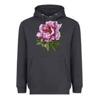 Smoke Peony Flower Illustrations Heavyweight Hoodie - LillyAllenDesigns