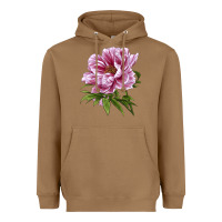 Toasted Coconut Peony Flower Illustrations Heavyweight Hoodie - LillyAllenDesigns