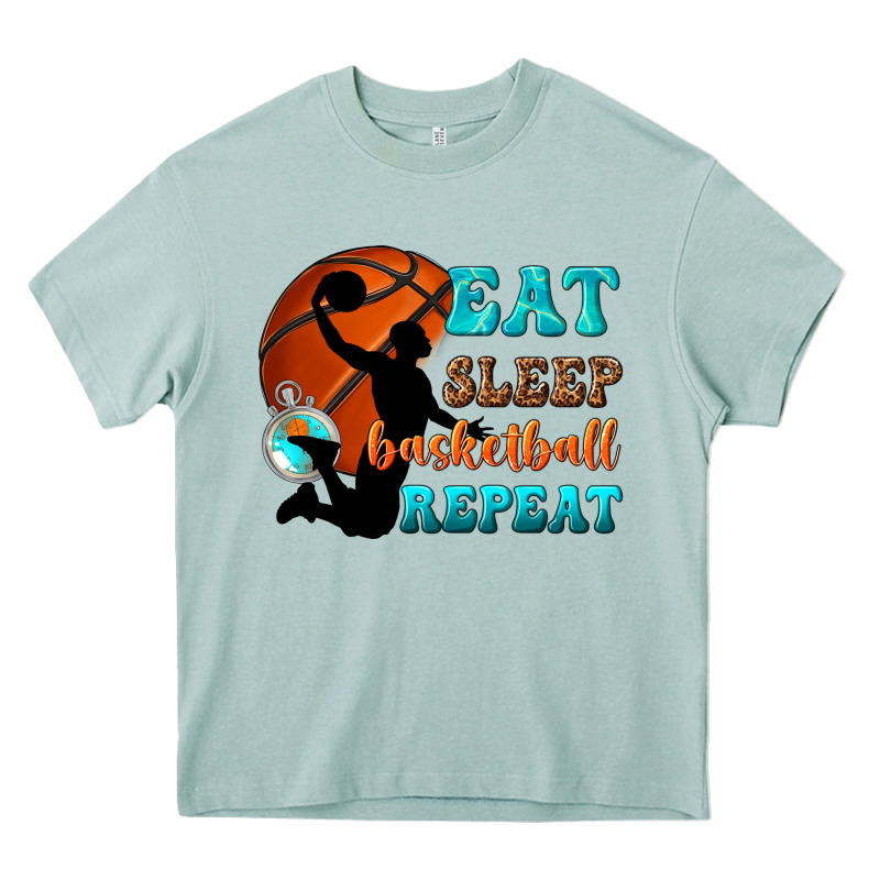 Eat Sleep Basketball Repeat Heavy Core Tee by texasbilliewilder | Teevron