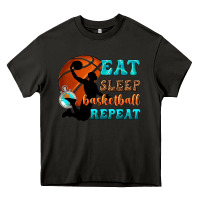 Asphalt eat sleep basketball repeat Heavy Core Tee - texasbilliewilder
