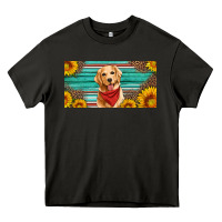 Asphalt golden retriever license plate Heavy Core Tee - Artiststas
